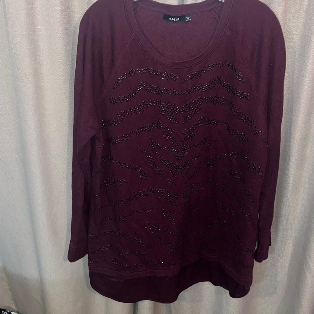 APT 9‎ sweatshirt SZ 1X maroon